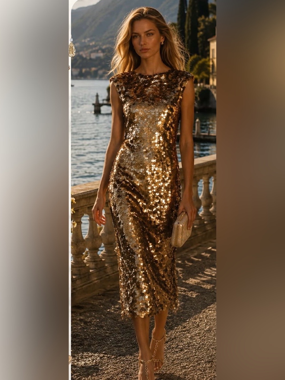 ZARA SEQUIN OPEN-BACK DRESS - Picture 2 of 8